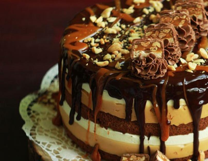 Очень вкусный торт сникерс. Шоколадно-арахисовое наслаждение - торт «Сникерс. Муссовый торт Сникерс