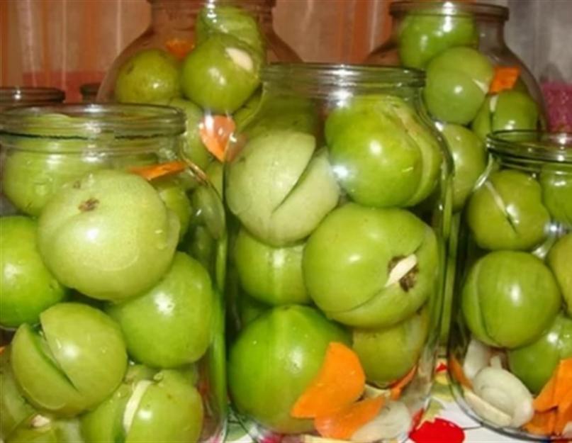 Зеленые маринованные помидоры как в советские времена. Рецепт икры из зеленых помидор на зиму. Зеленые помидоры, маринованные с чесноком и морковью
