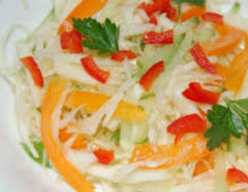 Засолка капусты с болгарским перцем на зиму. Салат из капусты с перцем болгарским - быстрый и вкусный