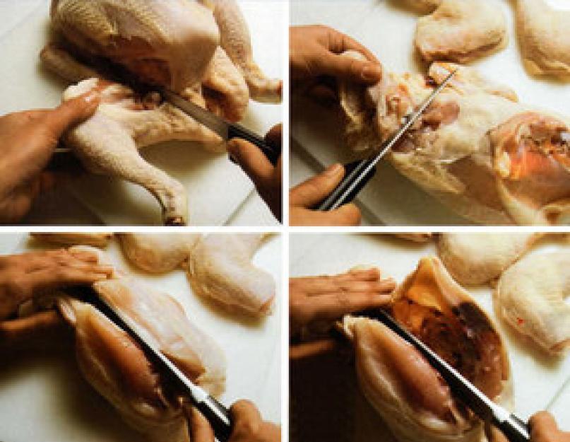 Как быстро разделать курицу. Как правильно разделать и выпотрошить курицу в домашних условиях