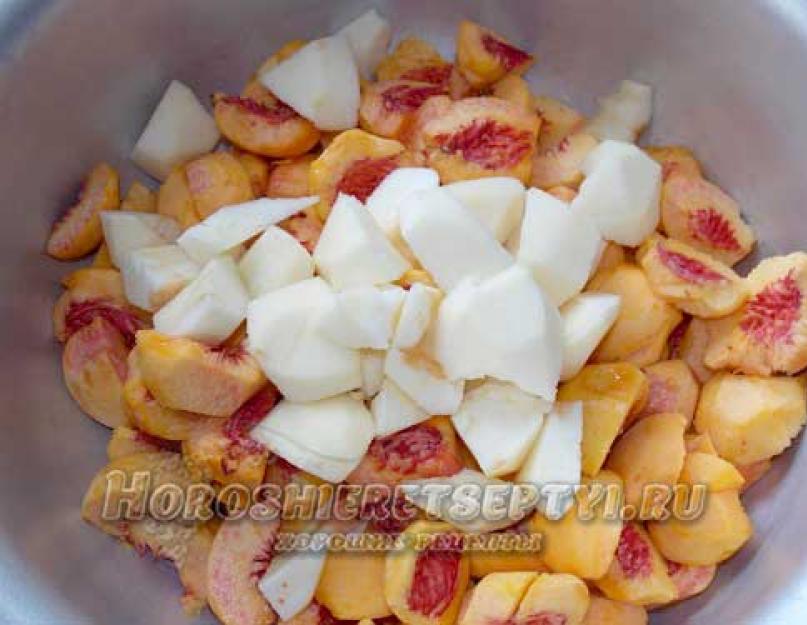 Как варить персиковое варенье: традиционные и быстрые рецепты, необычные вкусовые комбинации. Варенье из персиков и яблок. Пошаговый рецепт с фото