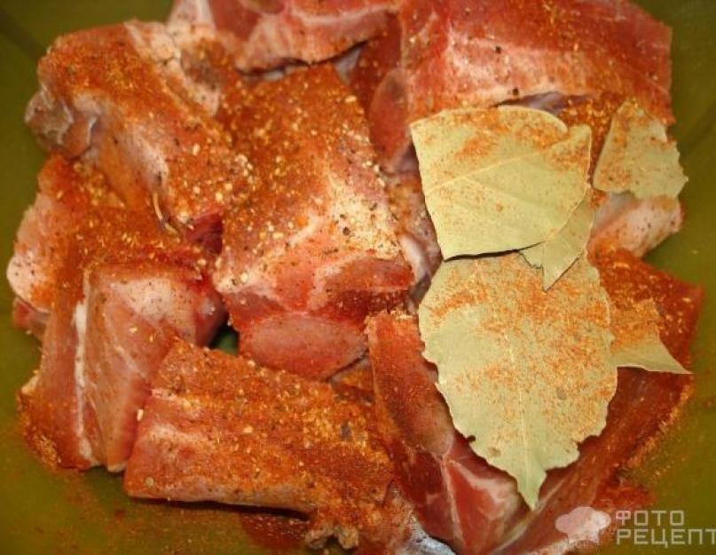 Свиные ребрышки. Рецепты маринадов для шашлыка из свиных ребрышек. Технология приготовления свиных ребрышек
