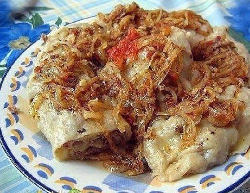 Как приготовить вкусный ханум. Рецепт ханума с мясом и картошкой. Специи и соус