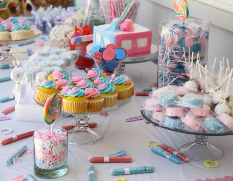 Сладкий стол на День рождения ребенка (Candy bar). Детское меню на день рождения