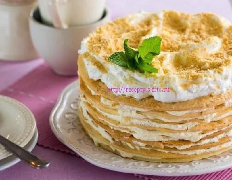 Крем для торта наполеон заварной классический рецепт с фото