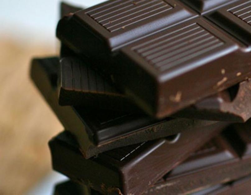 Les avantages et les inconvénients possibles du chocolat noir.  Composition, teneur en calories et nutriments.  Comment faire du chocolat naturel